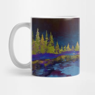 Landscape Neck Gator Night Forest Lake Reflection Mug